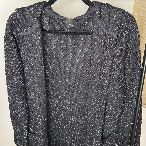 Sanctuary Maxwell Hooded Long Grey Cardigan Sweater - Picture 5 of 12